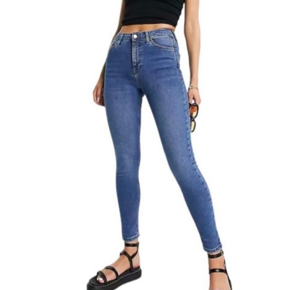 Topshop Brand Moto High Rise Skinny Jeans. Size: 28.